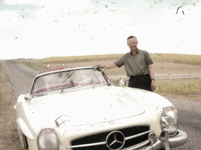 Ron Cushway poses with his car.