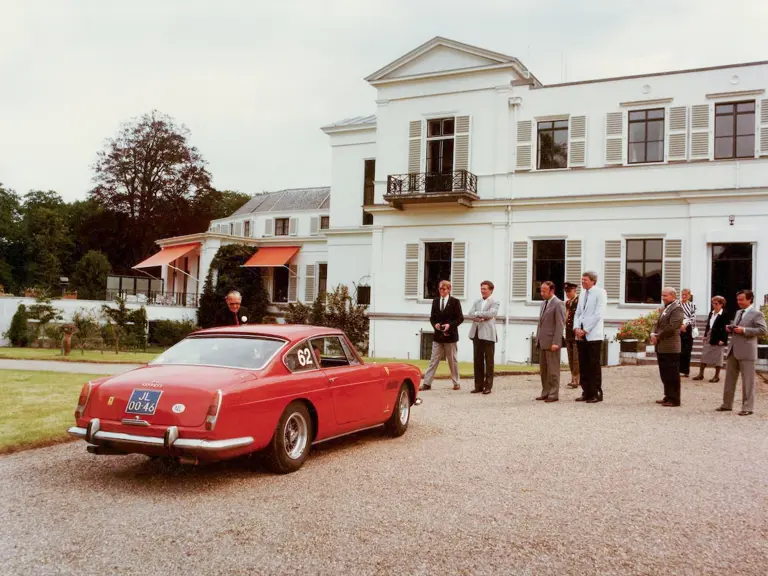 The 250 GTE is pictured on a visit to Prince Bernhard of Lippe-Biesterfeld, a renowned car collector and personal friends with Enzo Ferrari, during the 1980s.