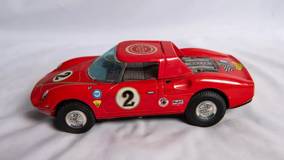 Ferrari 250 LM Battery-Operated Tin Toy by Asahi | Open Roads