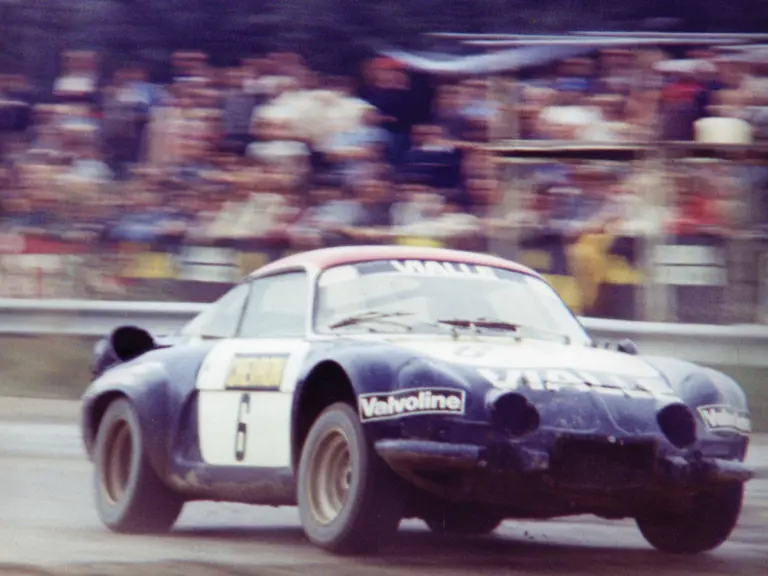 The Alpine-Renault en-route to a win at Valkenswaard in Holland in August 1977 with Piet Kruythof.