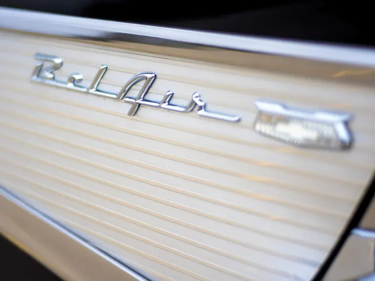 Mecum shoot in Bloomington IL. 1957 Chevy Restomod, owner Terry Woitz.