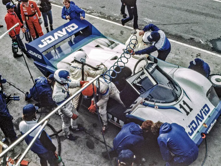 Chassis no. 956-110 at Brands Hatch in 1983.