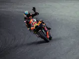 Brad Binder and the KTM RC16 at the 2023 Grand Primeio d'Italia Oakley where the pair set the top-speed record in MotoGP.