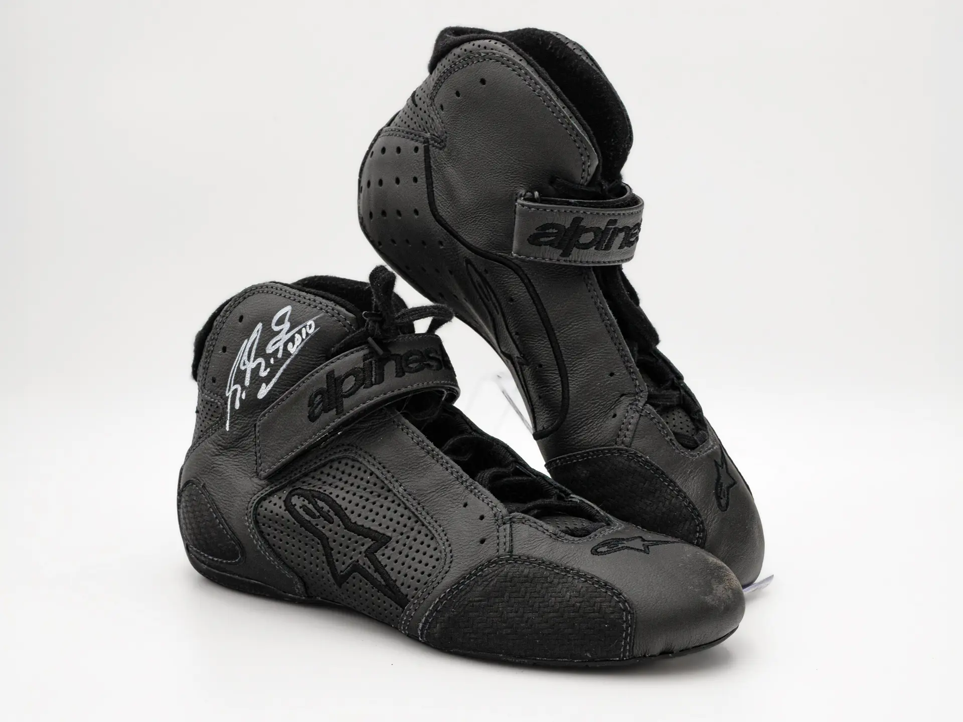 2010 Michael Schumacher Alpinestars Signed Racing Boots