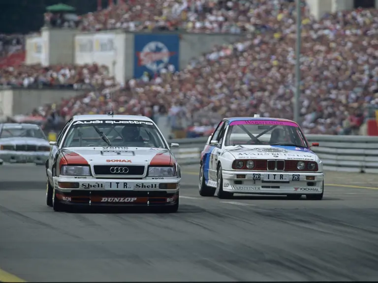 Hans-Joachim Stuck drives at Norisring in race six of the 1991 DTM season.