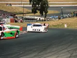 The #99 AAR-Toyota Eagle HF89 driven by Juan Fangio II, California Camel GP, Sears Point Raceway, July 15, 1990.