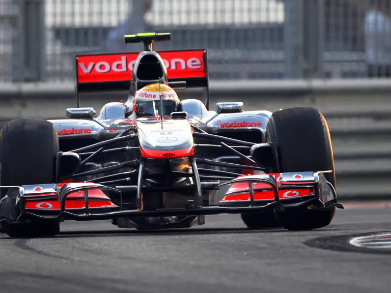 Lewis Hamilton as seen during qualifying during the 2010 Abu Dhabi Grand Prix