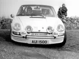 Cathal Curly at the wheel of AUI 1500 driving towards 1st place at the 1974 Circuit of Ireland Rally.