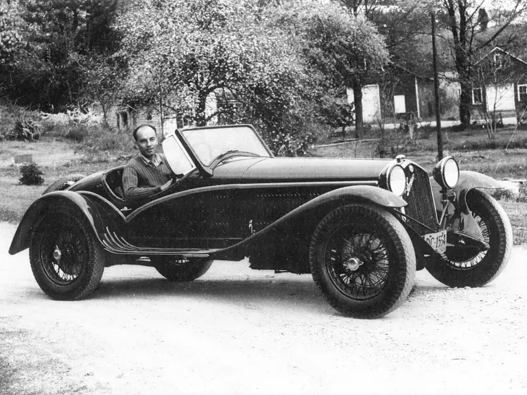 The Alfa Romeo is pictured in the early 1950s.