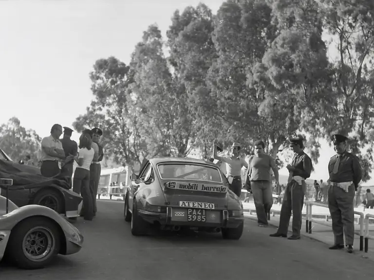 The RS 2.7 as seen during the 1975 Targa Florio, where it finished 16th overall and 8th in class. The RS 2.7 as seen during the 1975 Targa Florio, where it finished 16th overall and 8th in class.