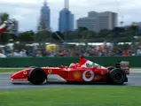 Race winner Michael Schumacher (GER) Ferrari F2001.
Australian Grand Prix, Melbourne, Australia, 3 March 2002.
