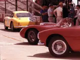 Chassis 1773 GT with the 250 TR59 of Pete Lovely and Jack Nethercutt and its sister car from NART, the 250 GT SWB of Ed Hugus and Augie Pabst.