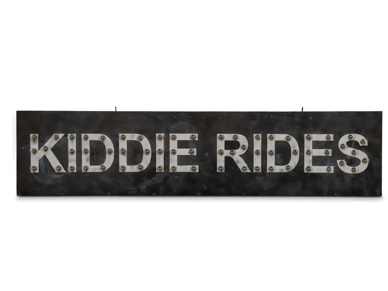 Kiddie Rides Lighted Letters Sign | Handle with Fun | RM Sotheby's