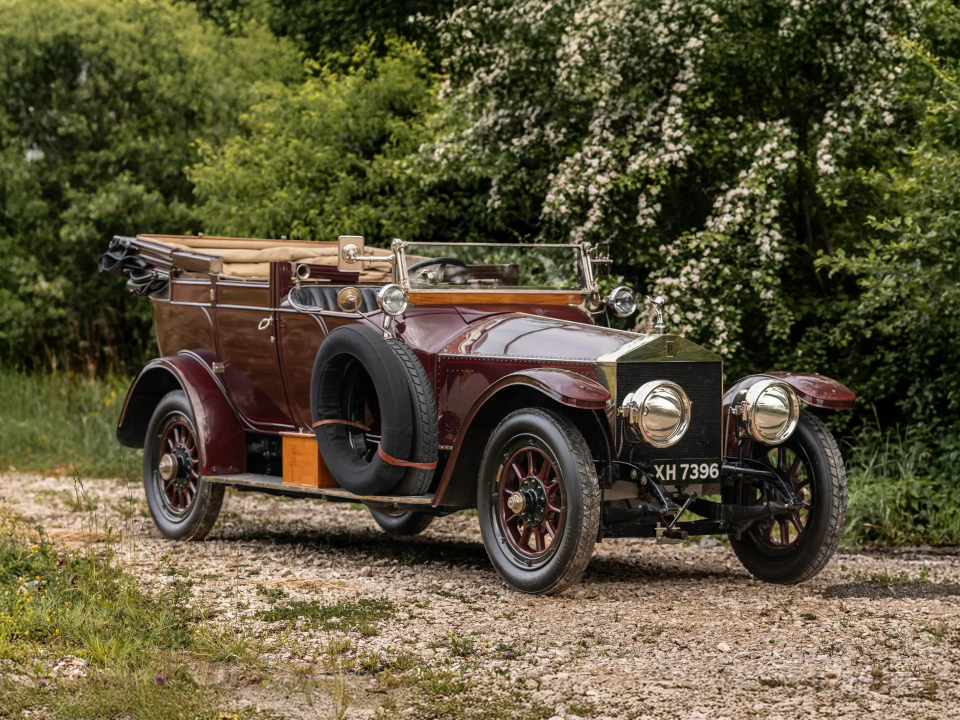 ロールスロイス ROLLS ROYCE 1912 パブミラー 希少 レア 骨董 1912 Rolls-Royce 40/50 HP Silver Ghost Cabriolet by Barker