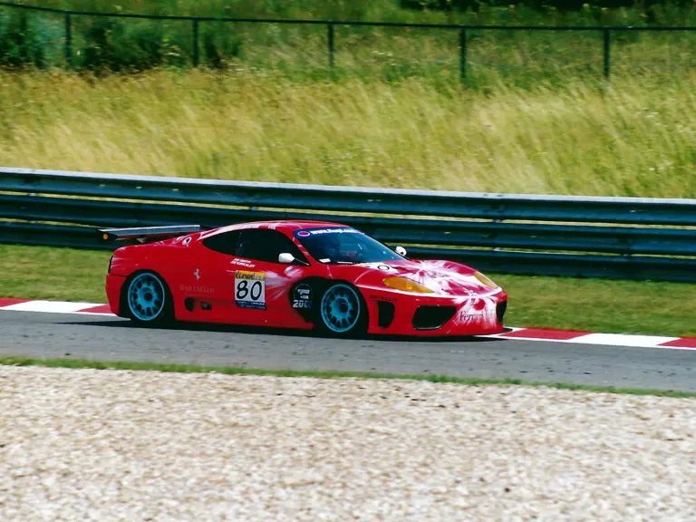 360 N-GT 011 as seen testing at Spa Francorchamps in 2003. 
