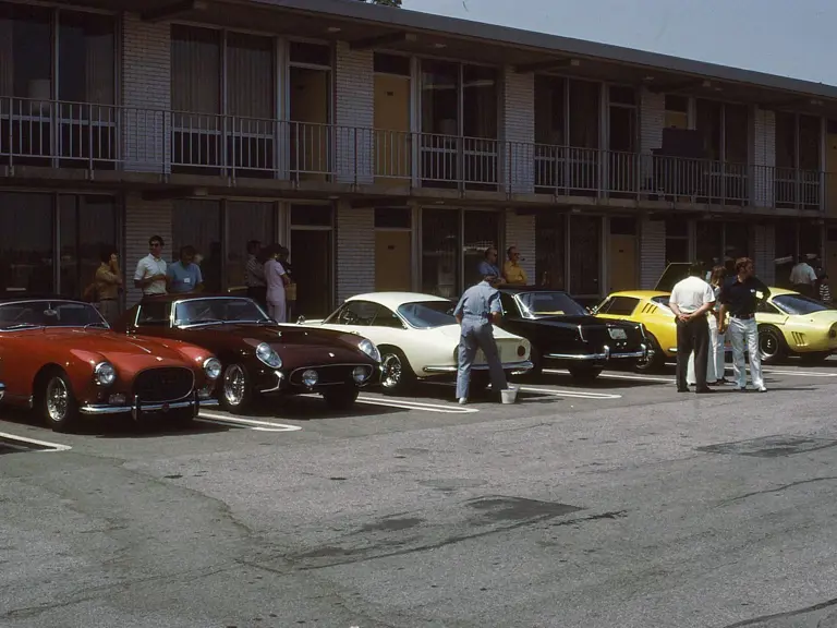 The Ferrari is pictured at a club meet in Indianapolis in July 1972.