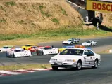 The #99 AAR-Toyota Eagle HF89 driven by Juan Fangio II, California Camel GP, Sears Point Raceway, July 15, 1990.