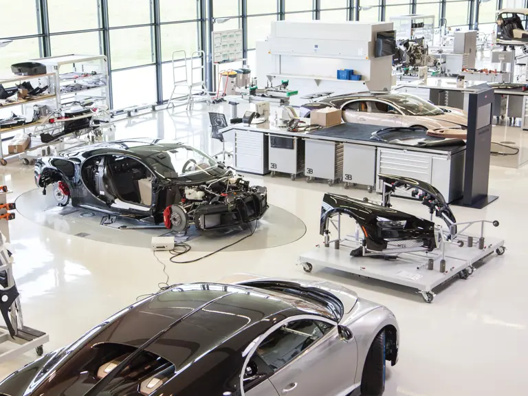 Chassis 069 during production at Bugatti’s facilities in Molsheim, France.