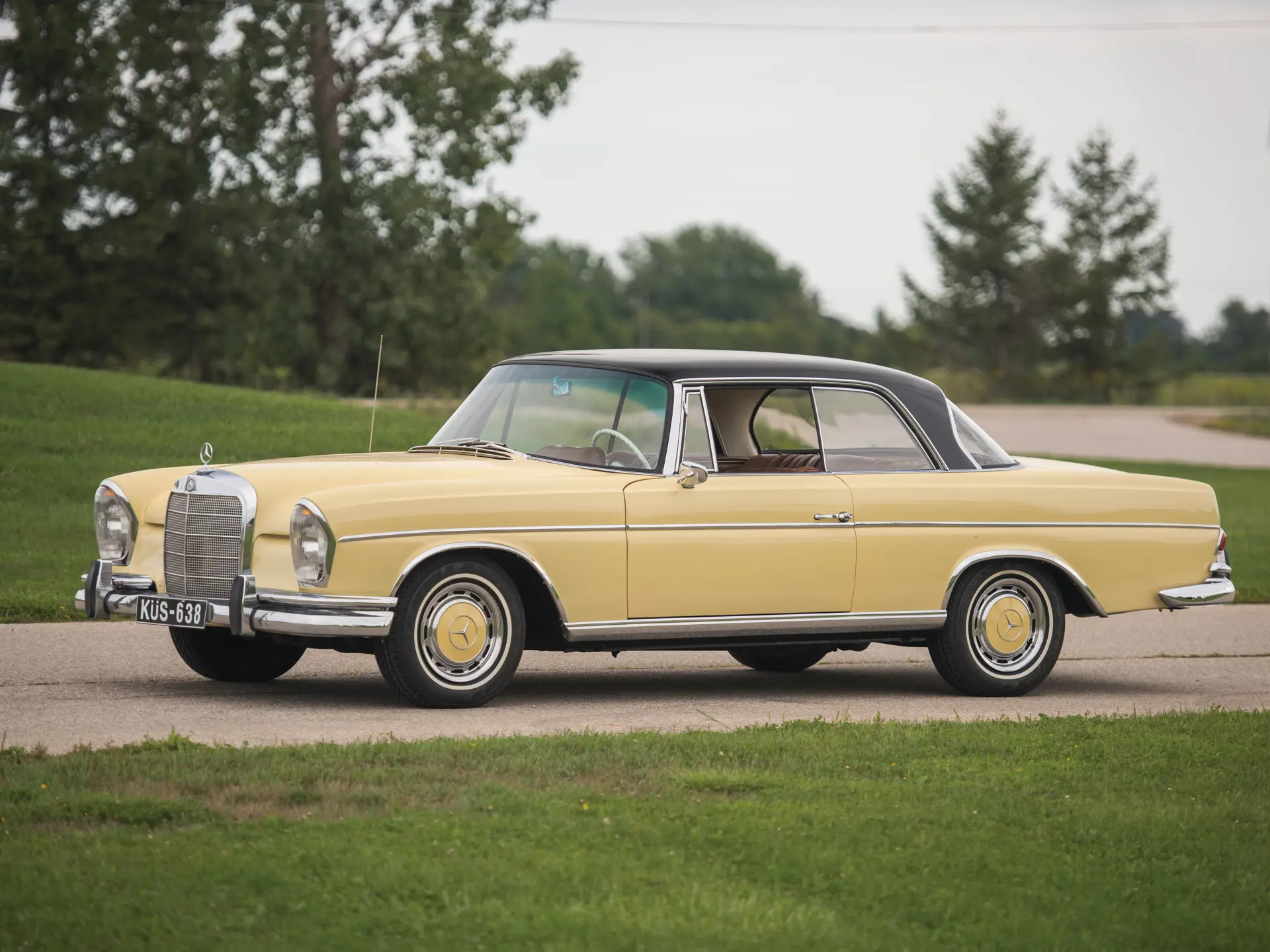 Miniature Wiking 1/87, Mercedes Benz 220 Heckflosse, Jaune Clair, Occasion