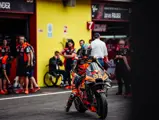 Brad Binder and the KTM RC16 at the 2023 Grand Primeio d'Italia Oakley where the pair set the top-speed record in MotoGP.