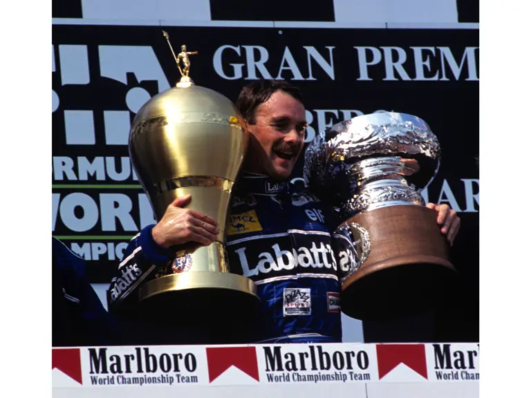 San Marino Grand Prix, Imola, Italy. 1992
Podium Nigel Mansell Williams FW14B wins the race Riccardo Patrese Williams FW14B  is 2nd and Ayrton Senna Mclaren-Honda MP4/7A  3rd
© Formula One Pictures / Picture by John Townsend. Office tele (+36)26 322 826 mobile (+36) 70 776 9682. UK Mobile +44 7747 862606 www.f1pictures.com.
Vat Number 221 9053 92
 
 
