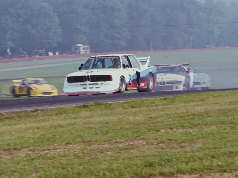 The BMW McLaren 320i Turbo as seen at Mid-Ohio in 1979.