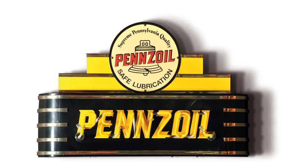 Three Assorted Petroliana Signs | The Milhous Collection | RM Sotheby's