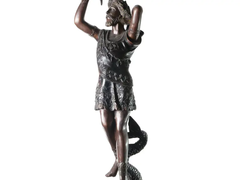 Pair of Bronze Venetian Man and Woman After Clement Leopold