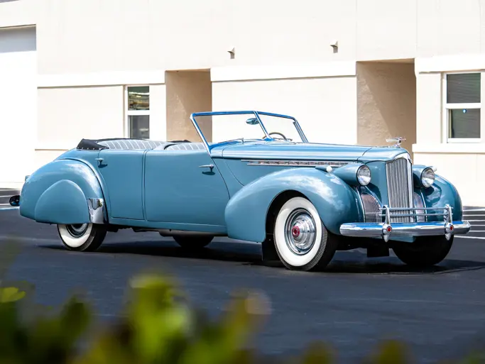 1940 Packard Custom Super Eight One-Eighty Convertible Sedan by Darrin: market value and price history