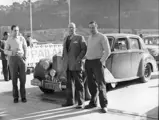 Couper, Tabor and Fillingham at the 1953 Monte Carlo Rally.