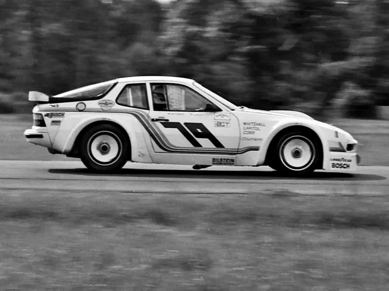 The 924 GTR 720006 at the 1981 IMSA Camel GT race at Brainerd, Minnesota.