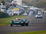 The Lotus is pictured competing in the Whitsun Trophy at the 2023 Goodwood Revival.