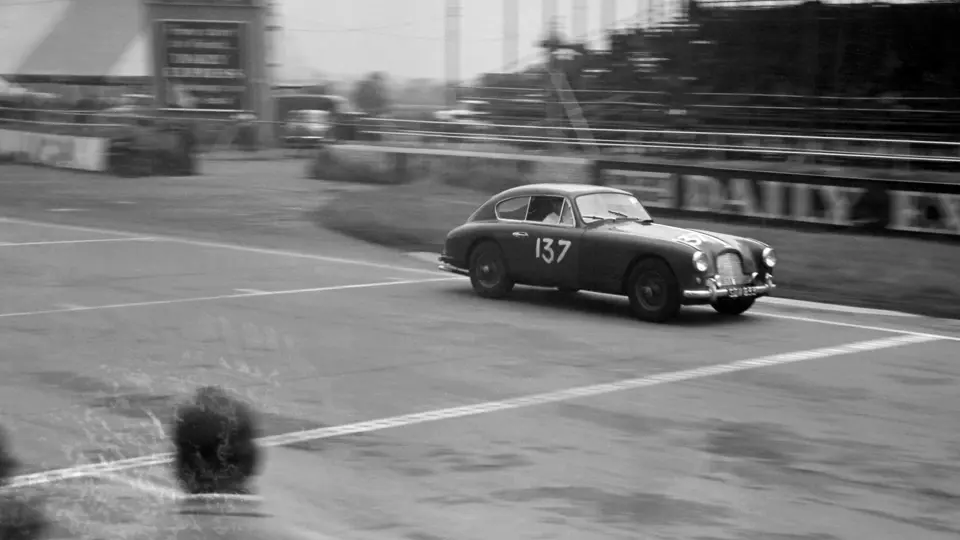 The DB 2/4 as seen at the 1958 AMOC St. John Horsfall meeting with Chris Barber at the wheel.