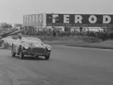 Alan Moore muscles the Tojeiro-MG through the corner at the British Grand Prix Sports Cars at Silverstone, 17 July 1954.