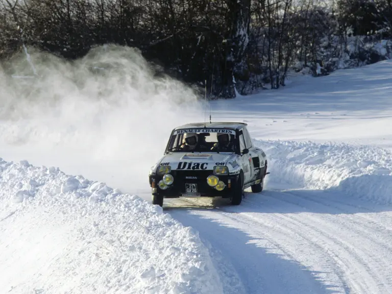 Jean-Luc Therier sliding his way to fourth overall in the 1984 Monte Carlo Rally.