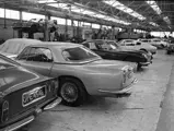 Chassis 2308/R captured at the factory in the late-1960s, sporting a rare hardtop.
