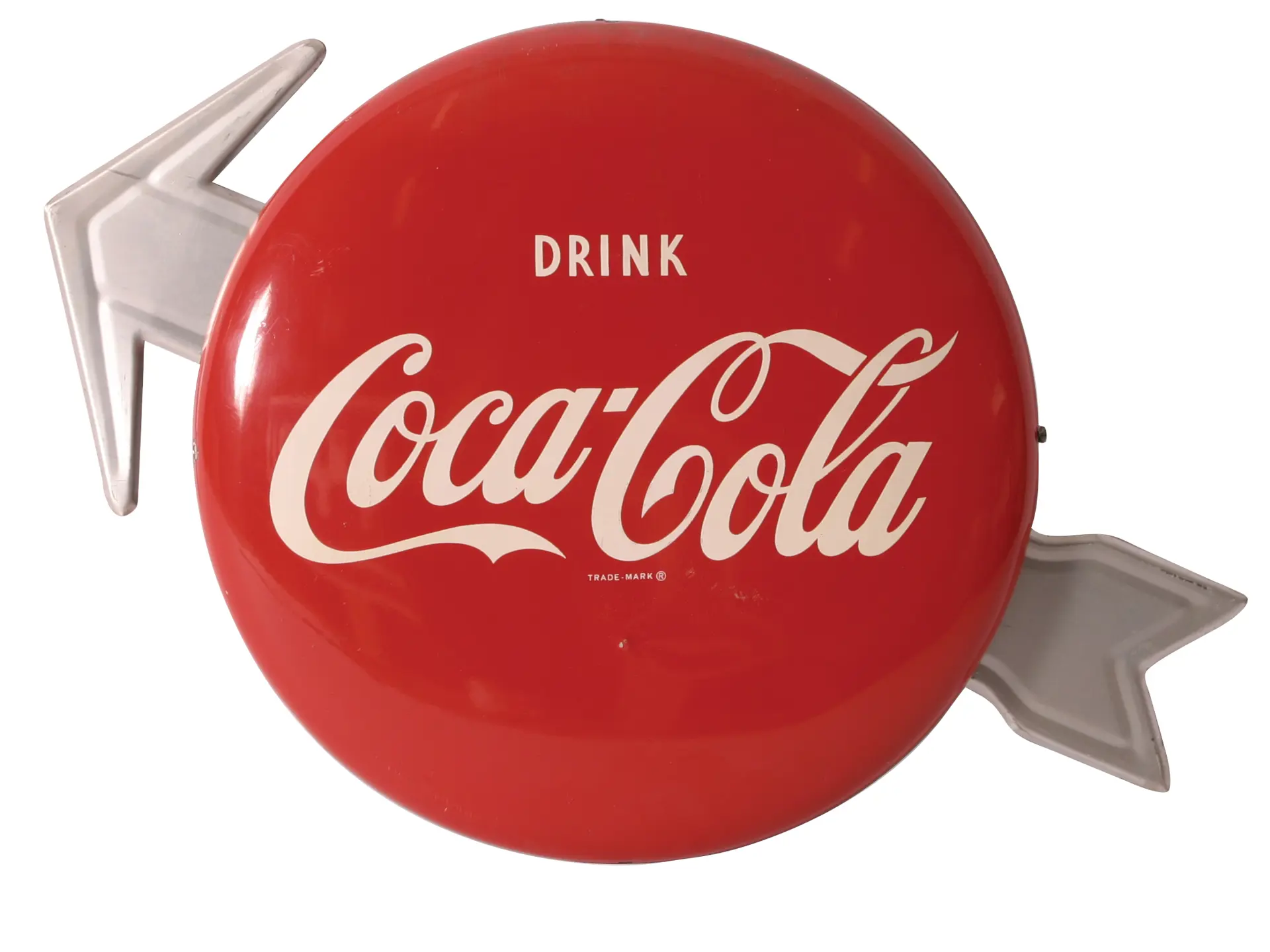 Coca-Cola Button with Arrow | The Dingman Ford Collection | RM Sotheby's