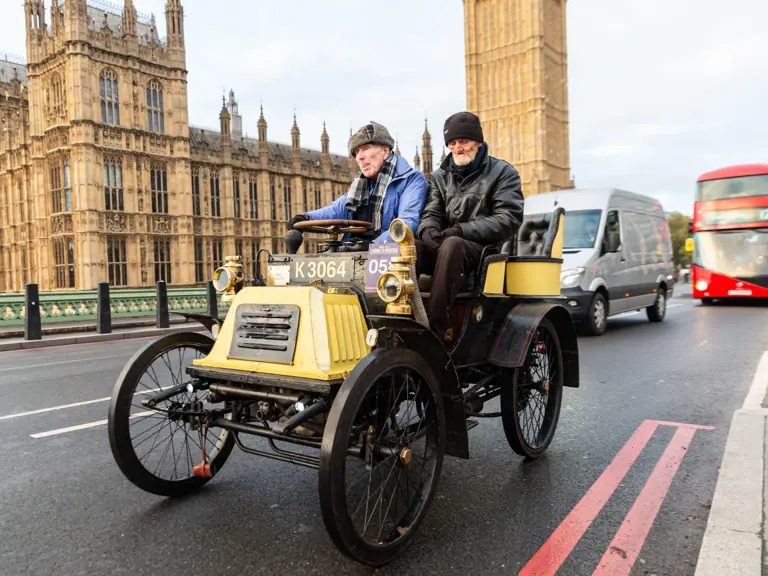 Pictured on the 2021 London to Brighton Veteran Car Run.