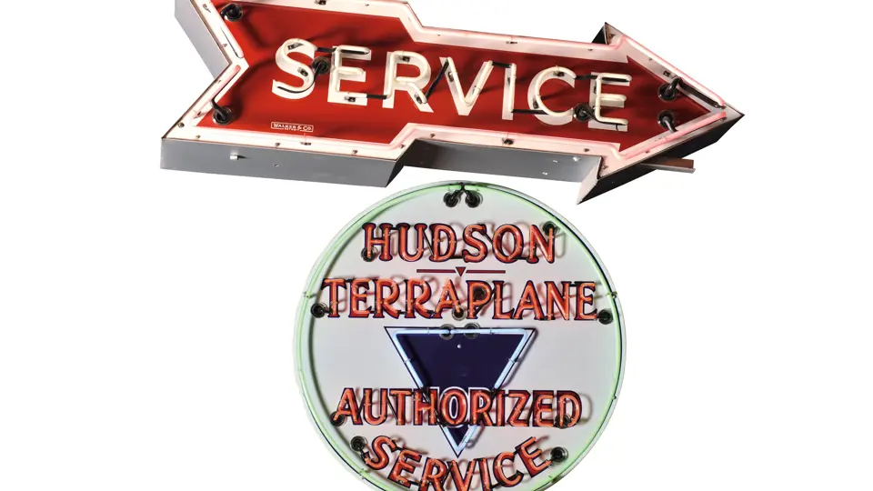 Represents Service Signs Two Assorted Service Signs | The Milhous Collection | RM Sotheby's