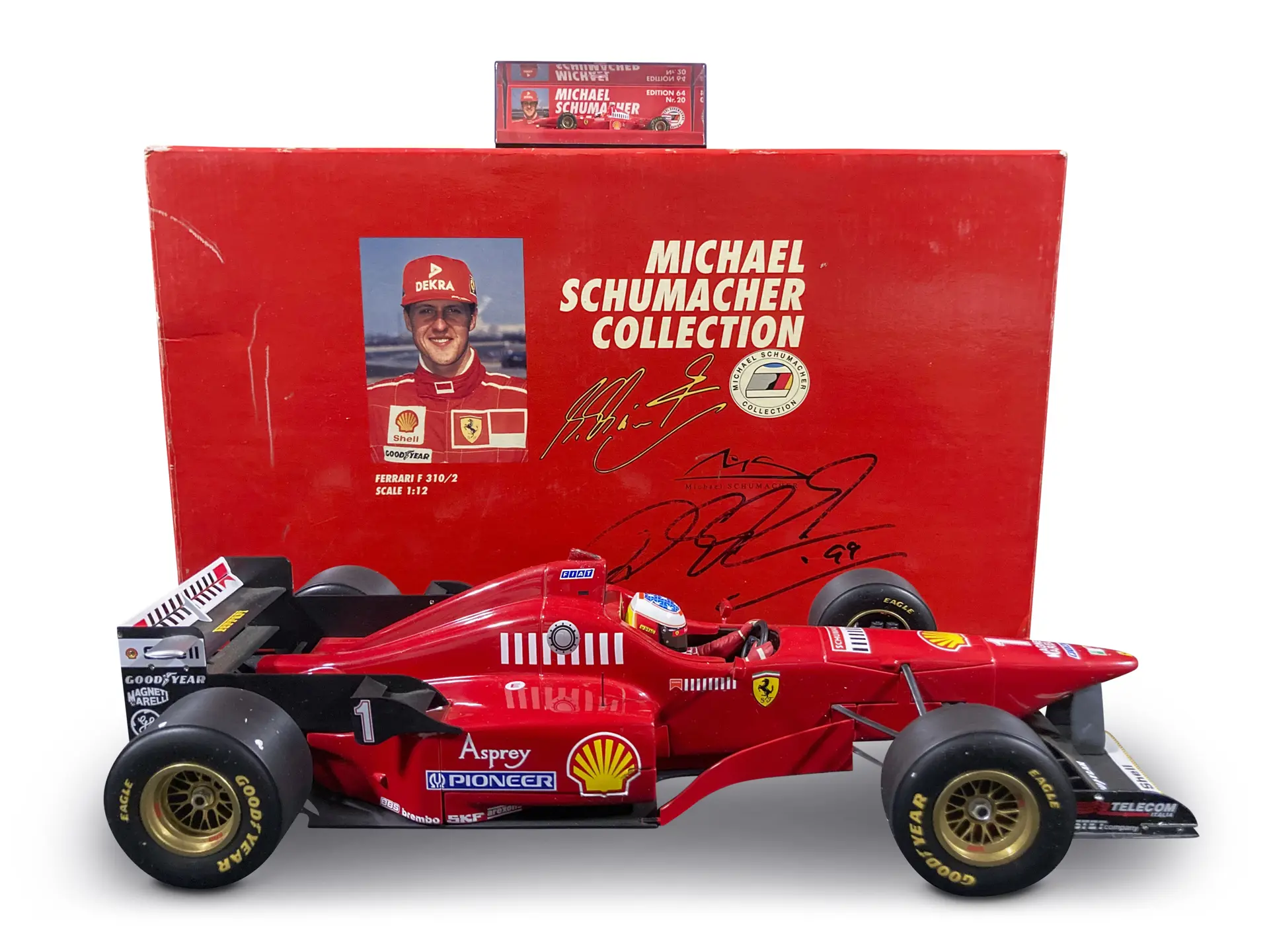 Two 1996 Ferrari F310 Michael Schumacher Collection Models, Mixed