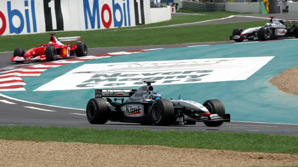 At the 2002 French Grand Prix, Kimi Räikkönen finished 2nd to eventual Championship winner Michael Schumacher.