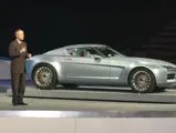 J Mays, Vice President Design, Ford Motor Company, reveals the Mercury Messenger Concept to journalists at the North American International Auto Show in Detroit, January 6, 2003.