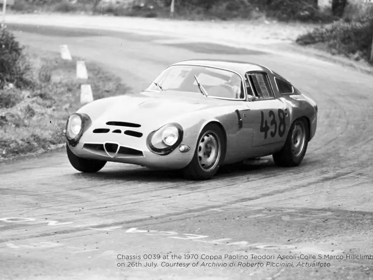 Chassis 0039 at the 1970 Coppa Paolino Teodori Ascoli-Colle S.Marco Hillclimb on 26th July.