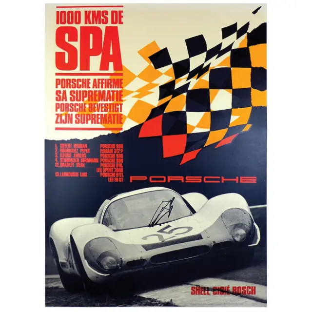 1000 KM of Spa, 1969 | Classic & Rare Porsche Posters | RM Sotheby's