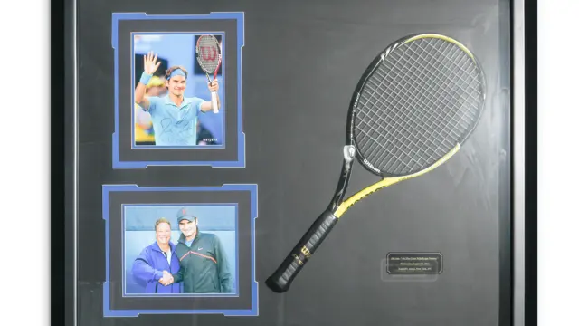 Roger Federer Autographed Tennis Racquet | Dare to Dream