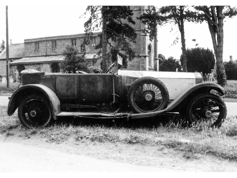The Rolls-Royce is pictured in the 1970s, evidently before its first restoration.