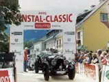 The Bentley starts the 2005 Ennstal-Classic to an awaiting crowd.