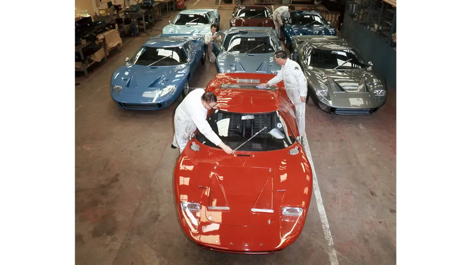 P/1058 receives final preparations prior to leaving the Ford Advanced Vehicles factory in Slough.