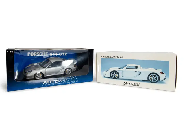 AUTOart Porsche Carrera GT and 911 GT2 1:18 Scale Models | The