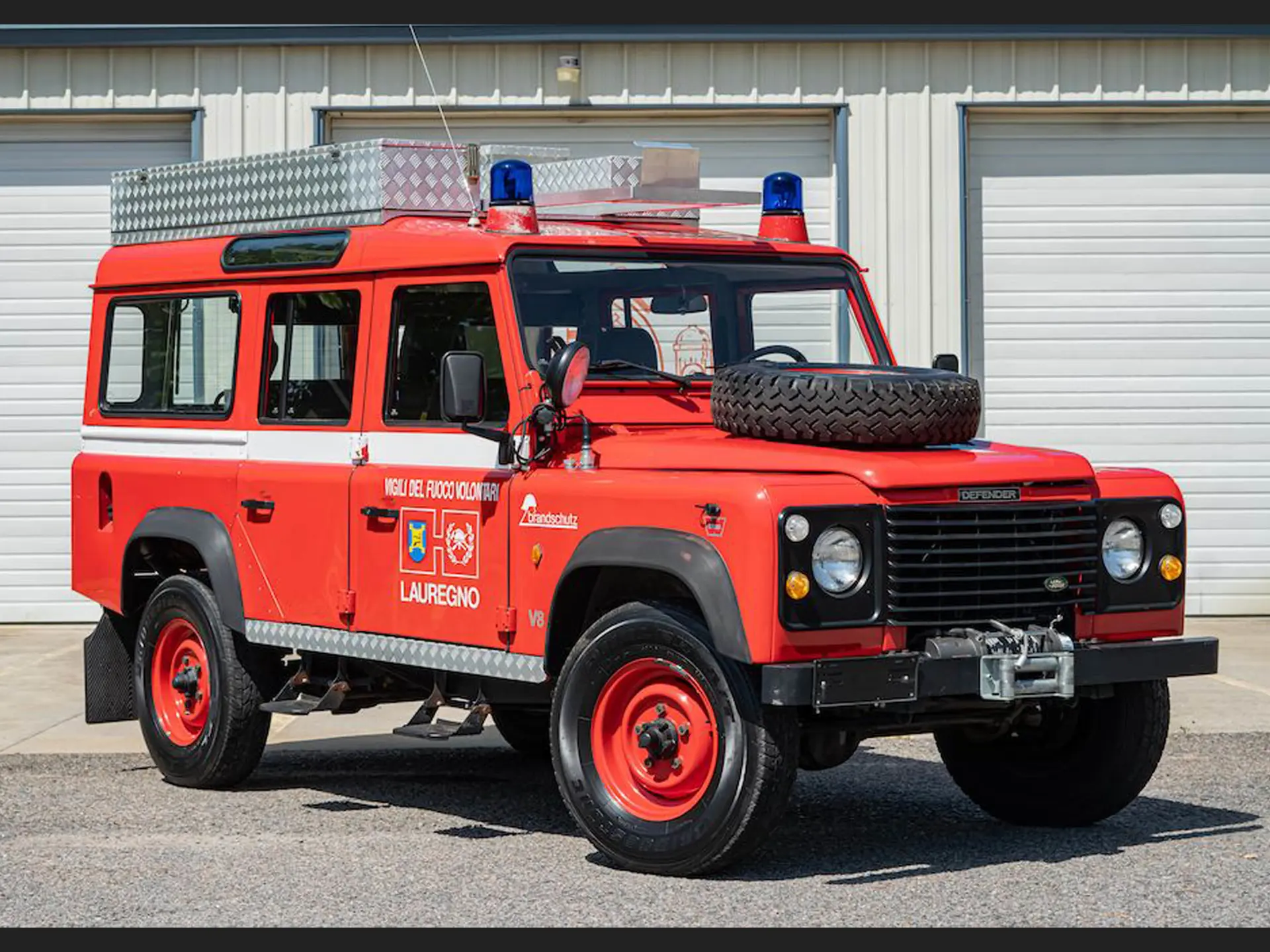 1992 Land Rover Defender 110 Fire Truck | Open Roads, May | RM Sotheby's